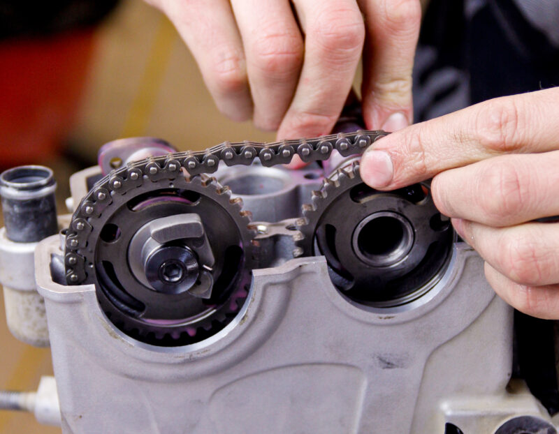 checking motorcycle cam chain