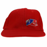 Flat Bill Hat, Red, Small/Medium